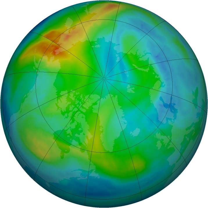 Arctic ozone map for 12 November 2014